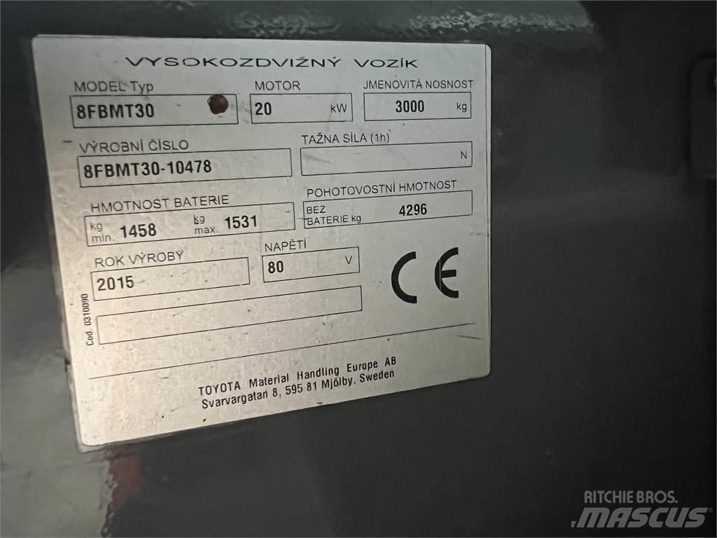 Toyota 8FBMT30 Elektrikli forkliftler