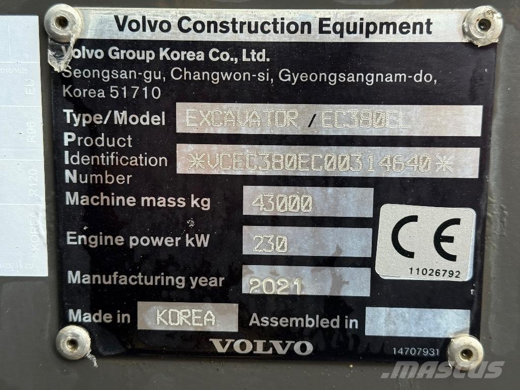 Volvo EC 380 EL Paletli ekskavatörler
