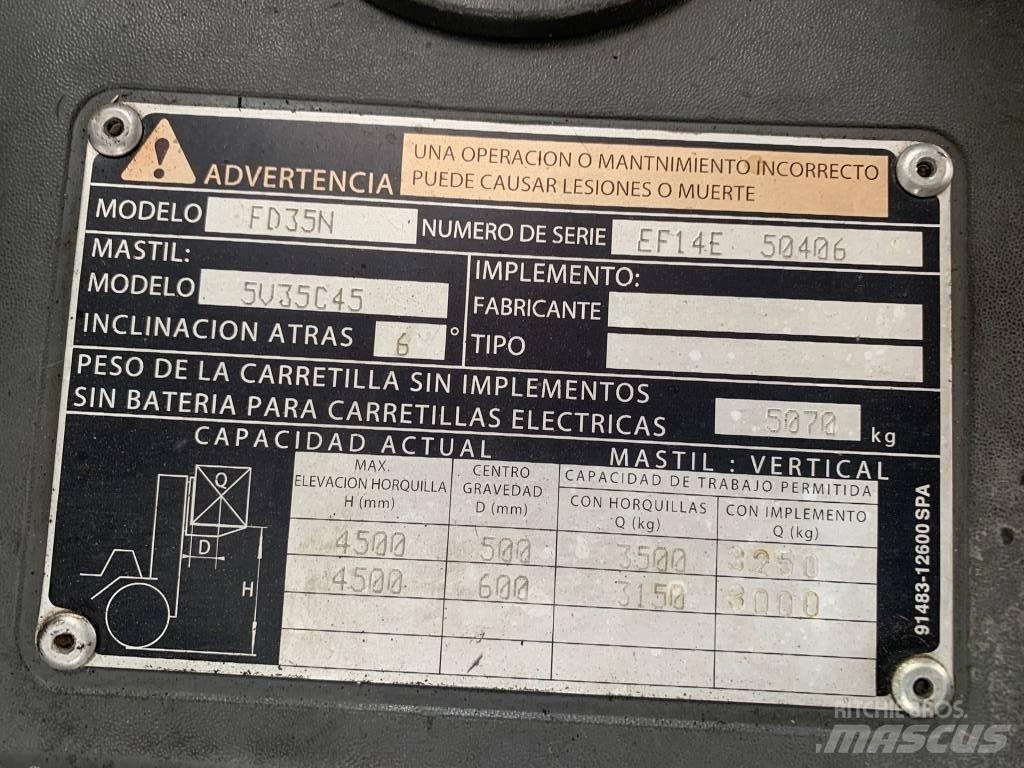Mitsubishi FD35N Dizel forkliftler