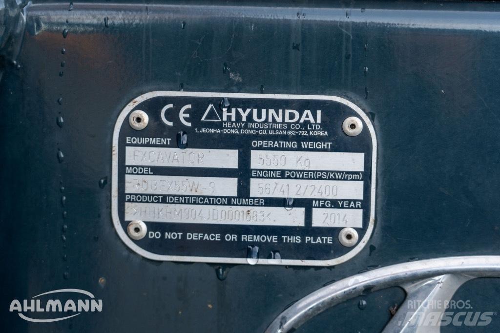 Hyundai R55W-9A Lastik tekerli ekskavatörler