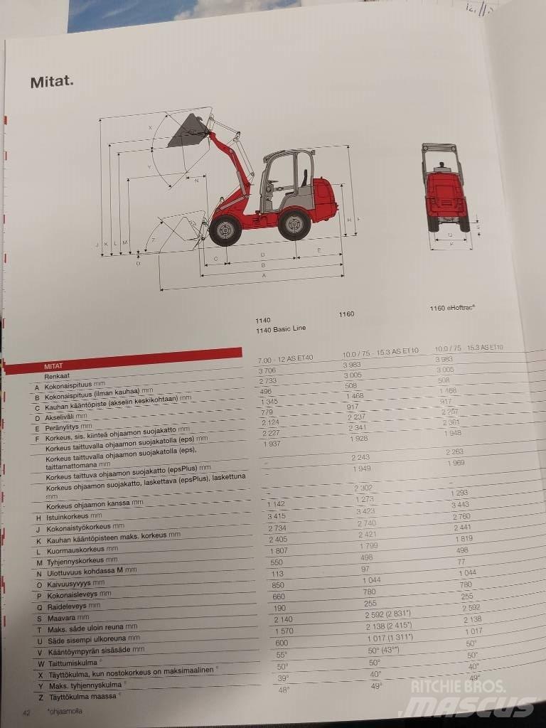 Weidemann 1160 Çok amaçlı yükleyiciler