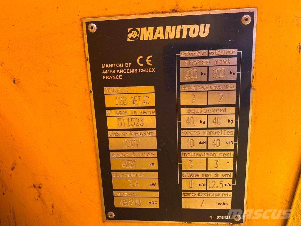 Manitou 120 AET JC Körüklü personel platformları