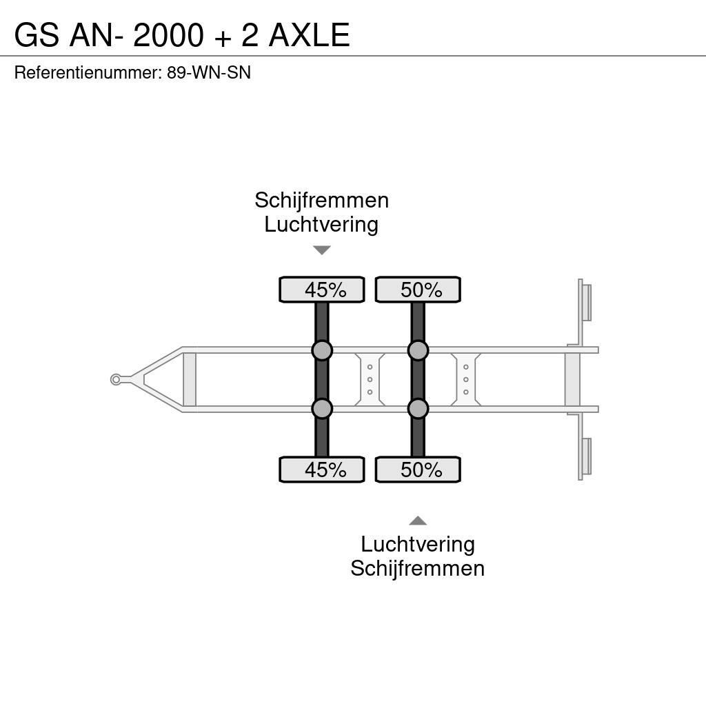 GS AN- 2000 + 2 AXLE Flatbed römorklar