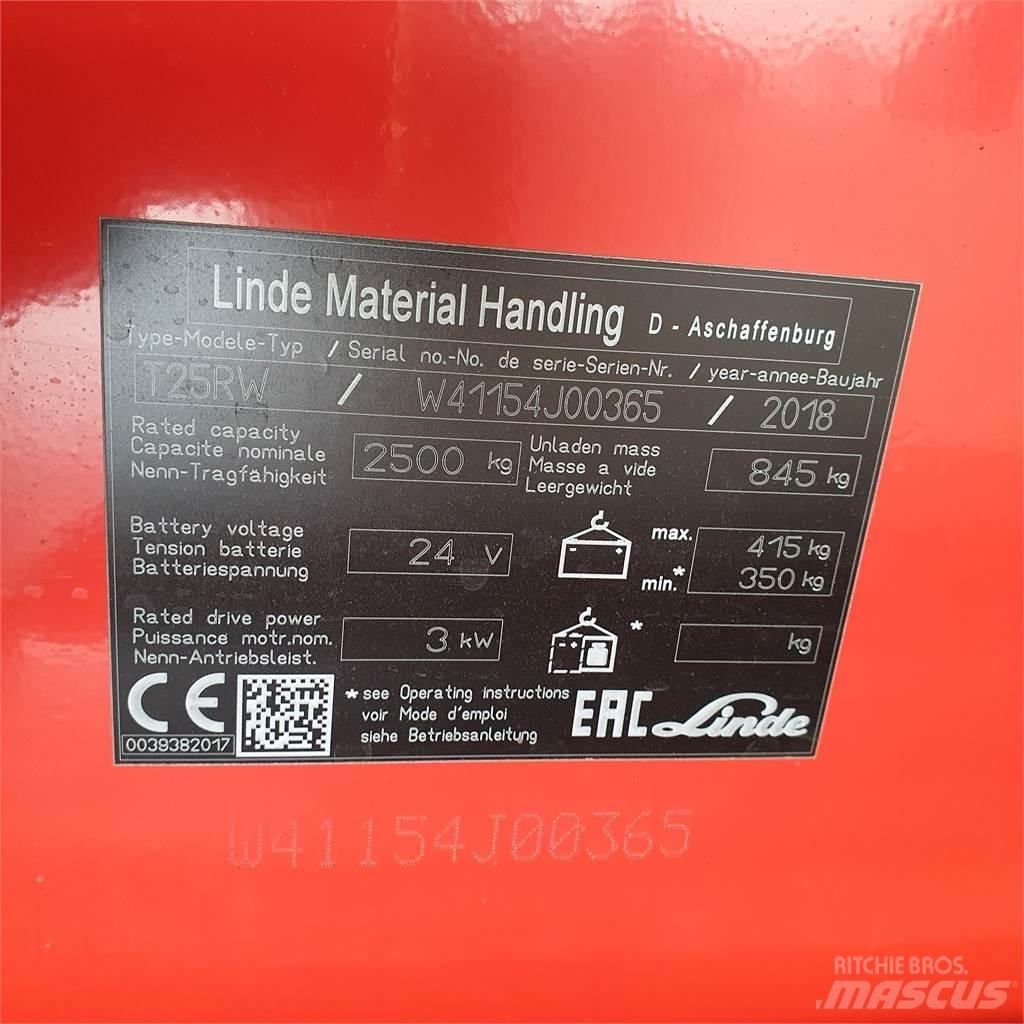 Linde T25RW-lang Düsük seviye kaldirici