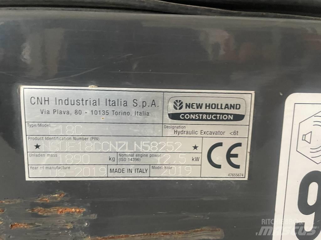 New Holland E 18 C Mini ekskavatörler, 7 tona dek