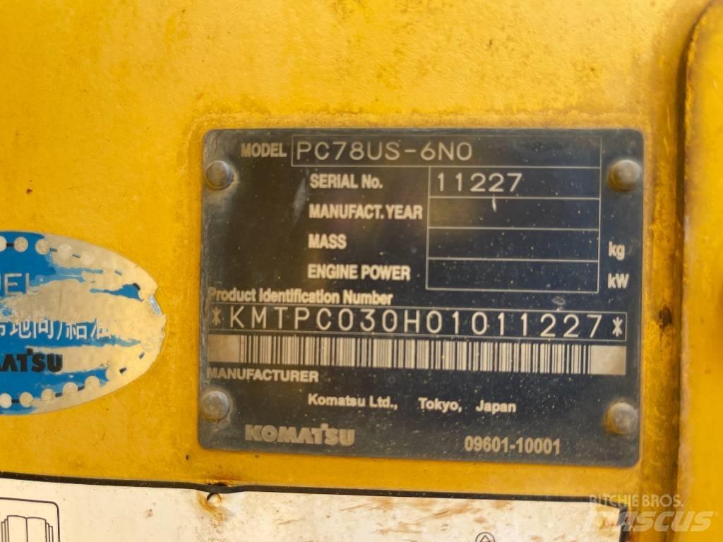 Komatsu PC78US-6N0 Paletli ekskavatörler