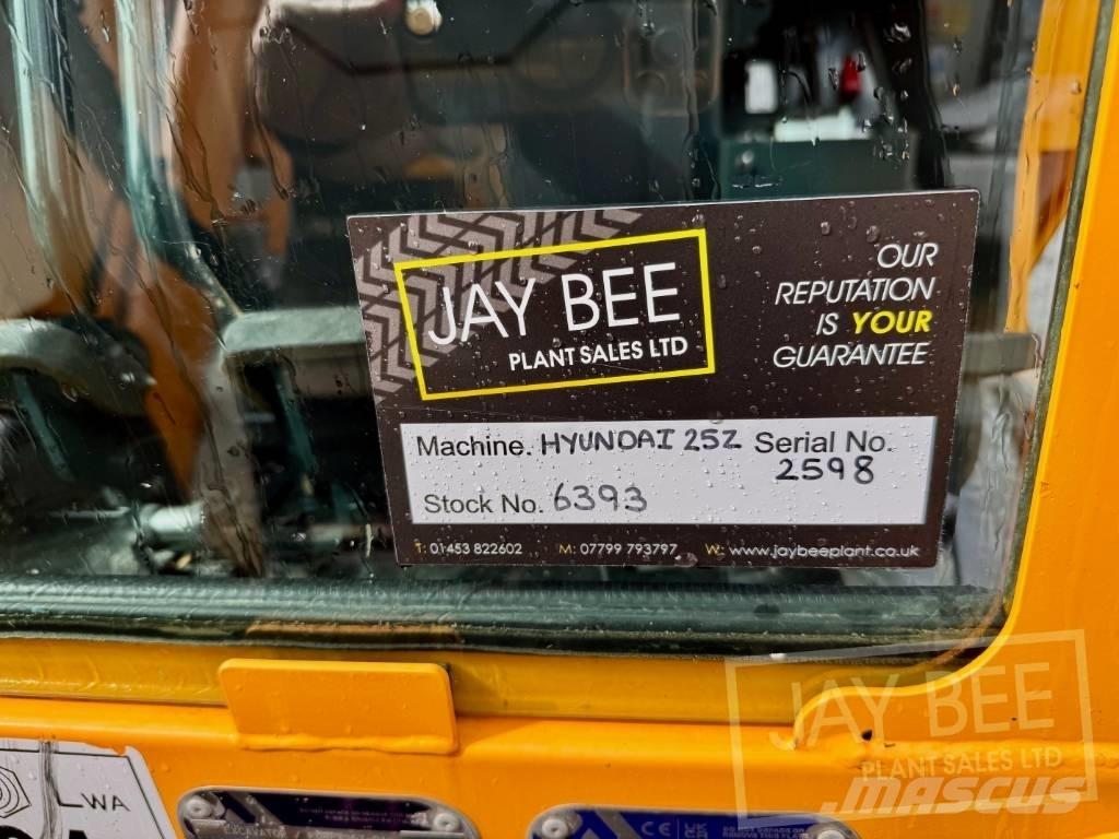 Hyundai R25Z-9 AK Mini ekskavatörler, 7 tona dek