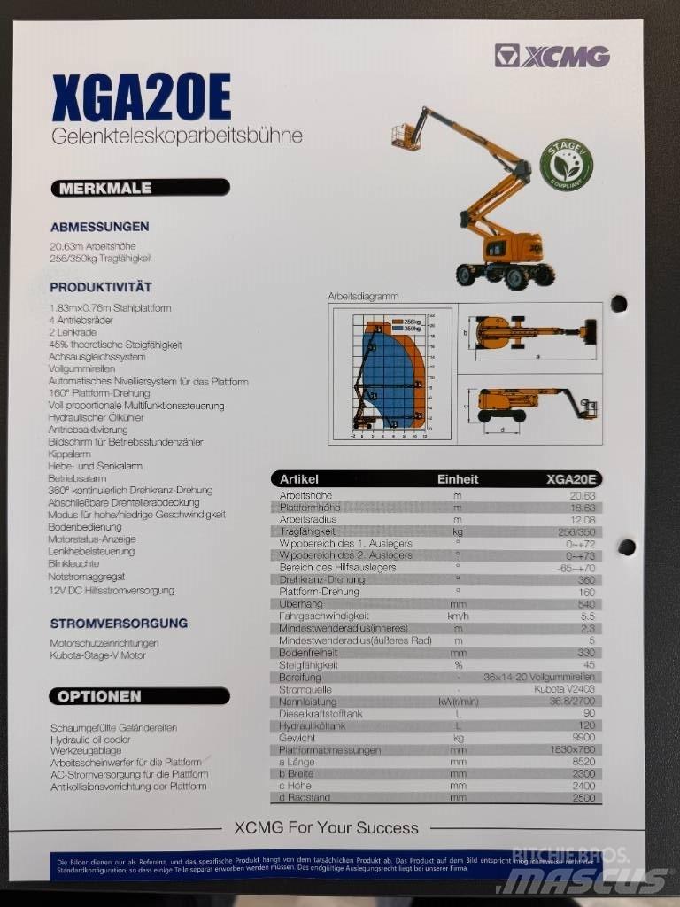 XCMG XGA 20 E Körüklü personel platformları