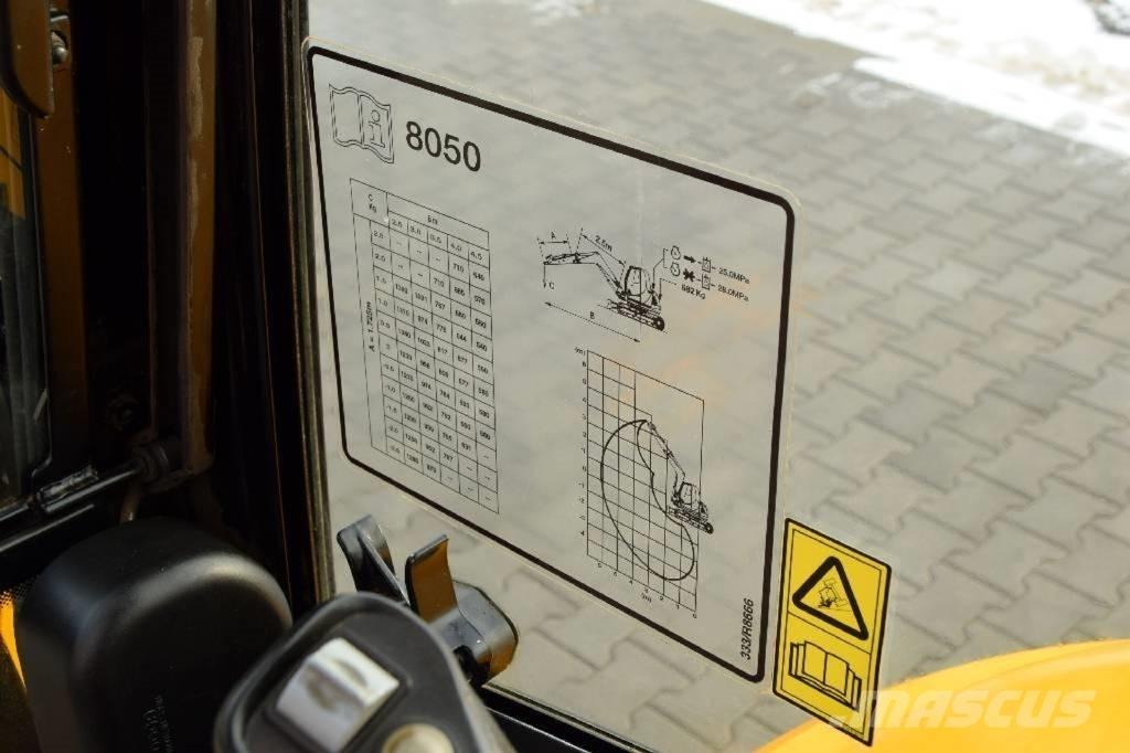 JCB 8050 RTS Mini ekskavatörler, 7 tona dek