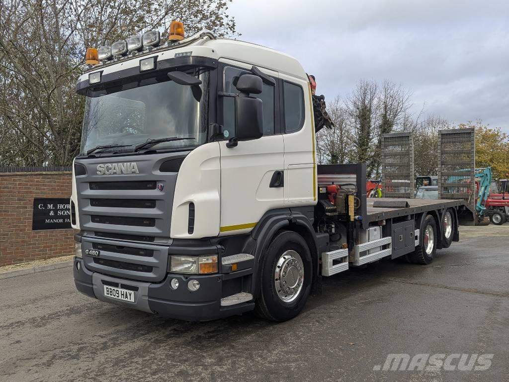 Scania G 480 Düz Platformlu Oto Çekiciler/vinçli kamyonlar