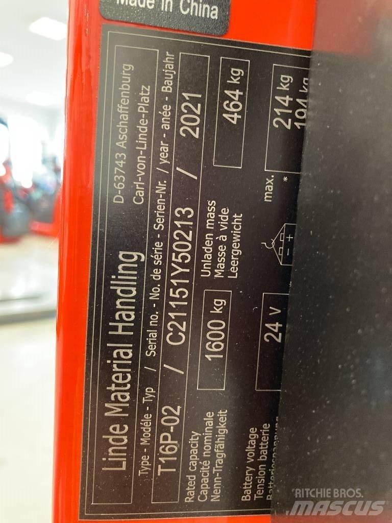 Linde T16P/1151-02 Düsük seviye platformu