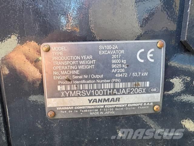 Yanmar SV100 -2A, ''SÅLD'' Midi ekskavatörler 7 - 12 t