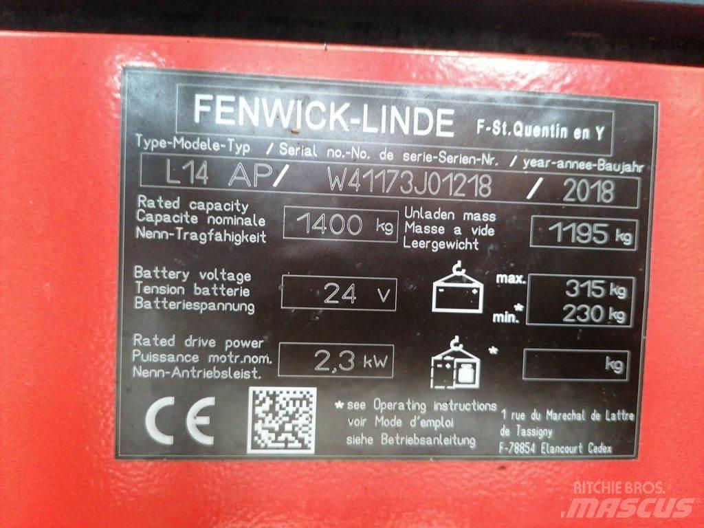 Linde L14 AP Yaya kumandali istif makinasi