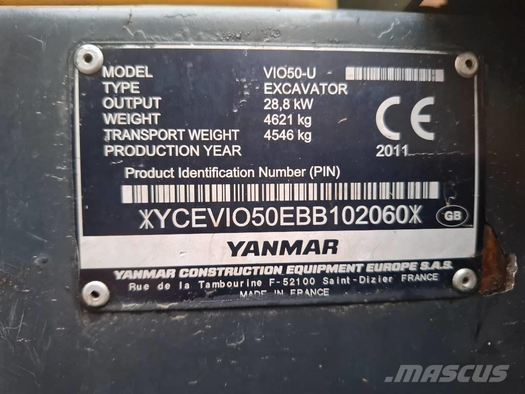 Yanmar VIO50-U Mini ekskavatörler, 7 tona dek