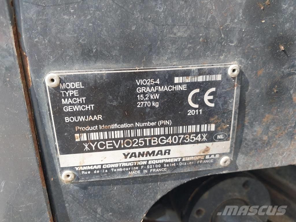 Yanmar Vio 25-4 Mini ekskavatörler, 7 tona dek