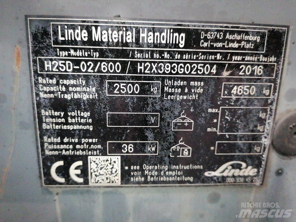 Linde H25D-02/600 LPG'li forkliftler