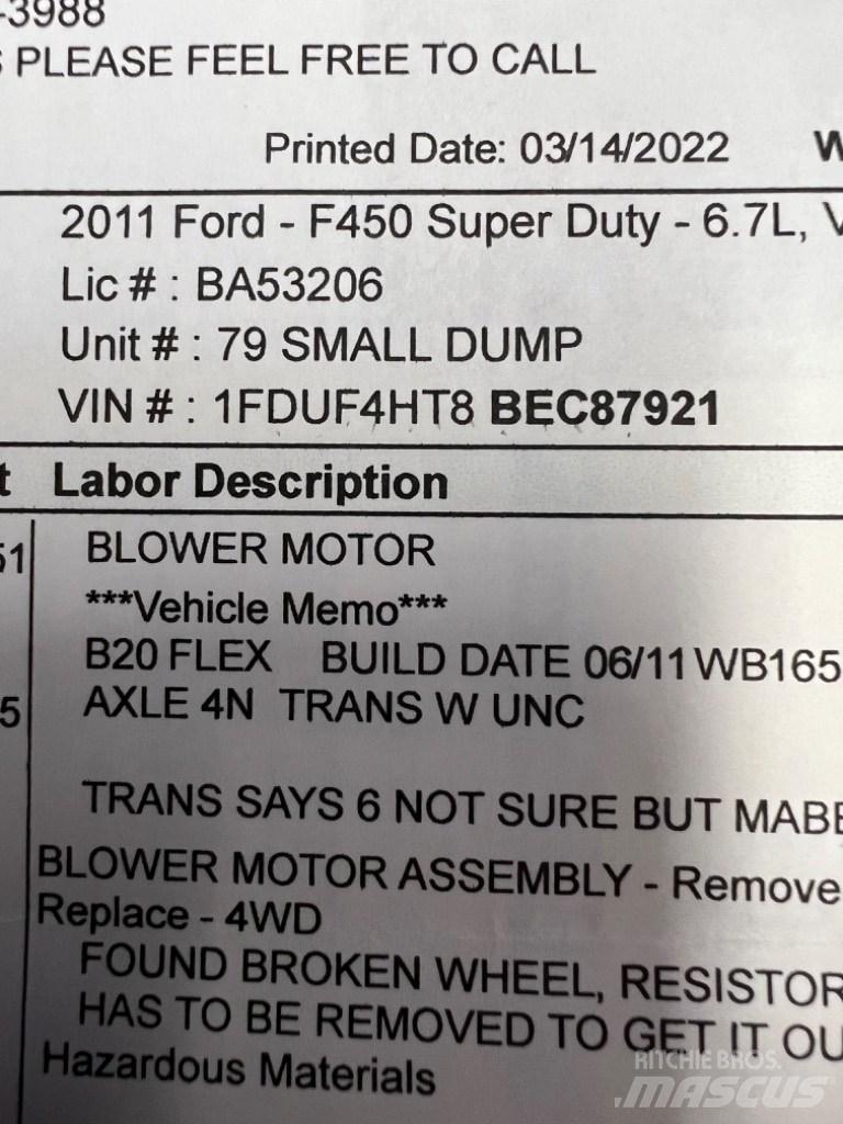 Ford F450 SUPER  DUTY Diger