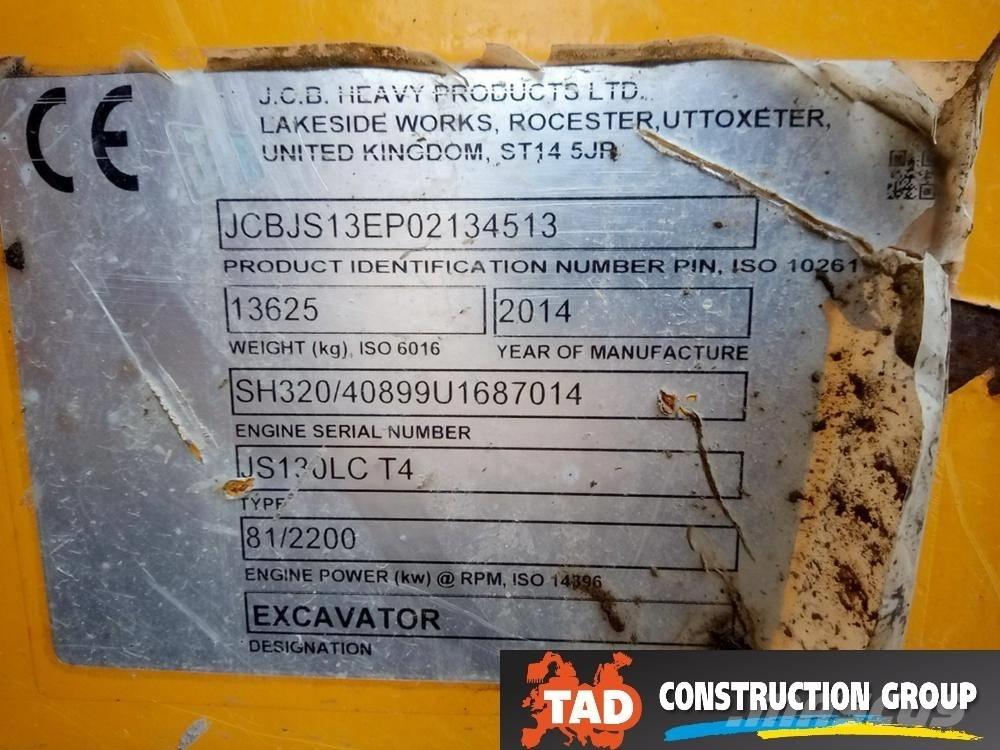 JCB JS 130 LC Paletli ekskavatörler