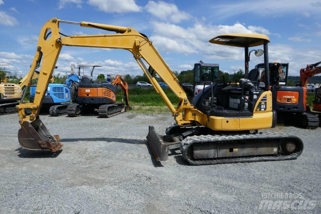 Komatsu PC 55 MR-3 Mini ekskavatörler, 7 tona dek
