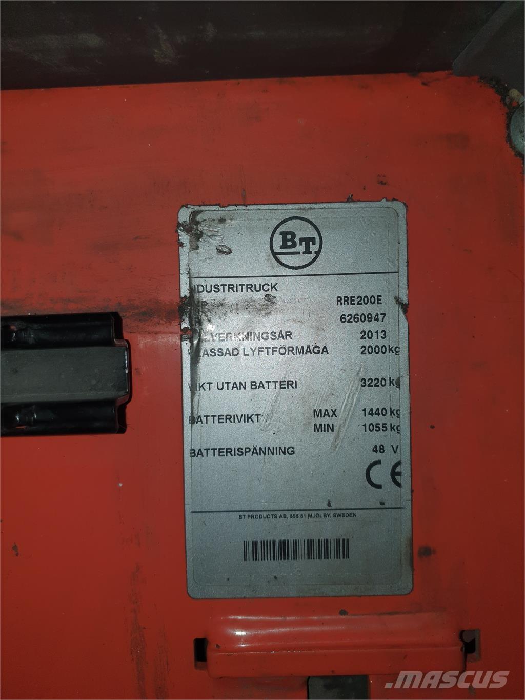 BT RRE200E Reach truck - depo içi istif araçları