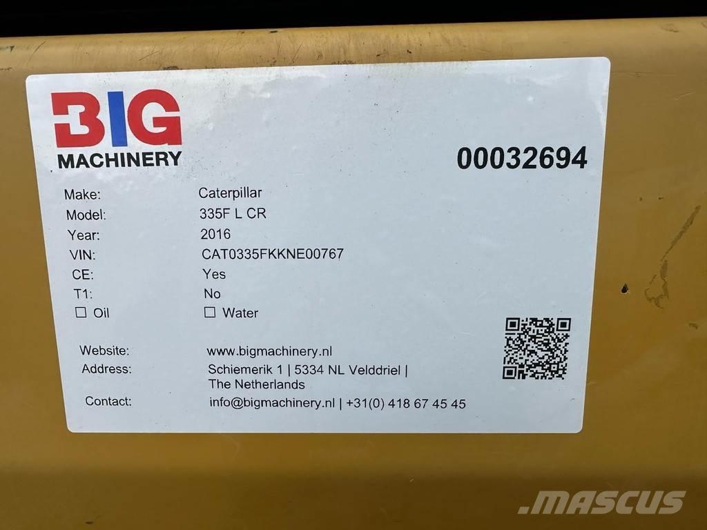 CAT 335F L CR Paletli ekskavatörler