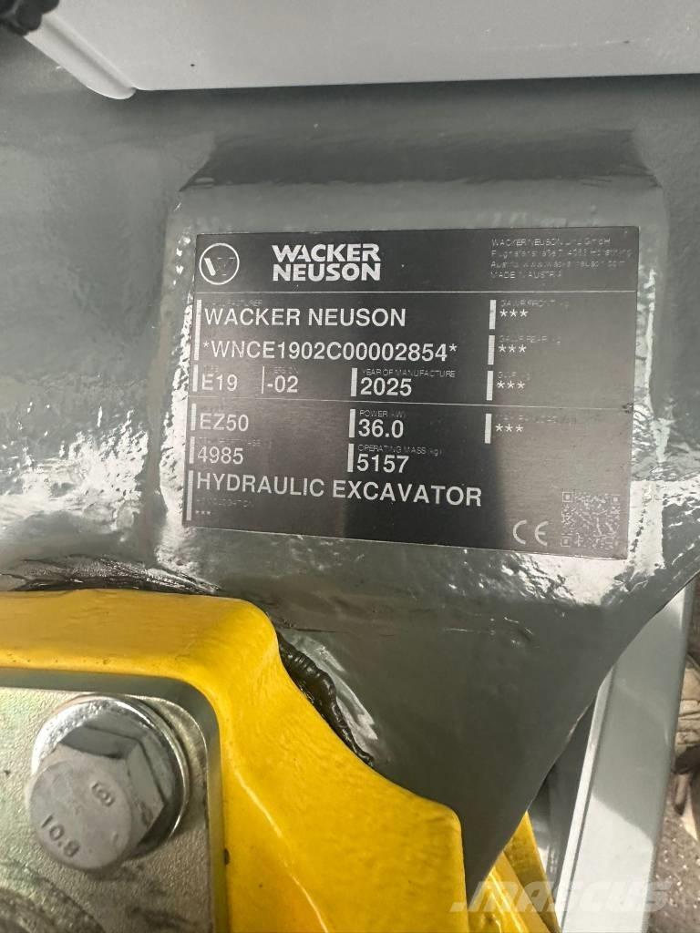 Wacker Neuson EZ 50 Mini ekskavatörler, 7 tona dek