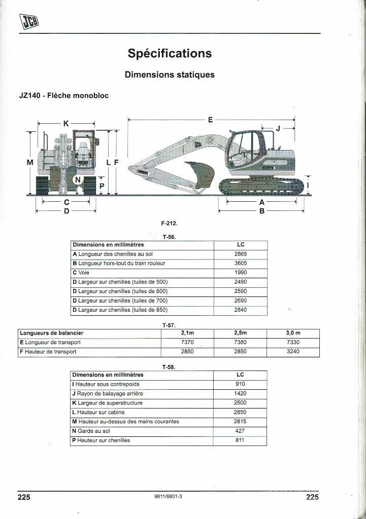 JCB JZ 140 D Paletli ekskavatörler