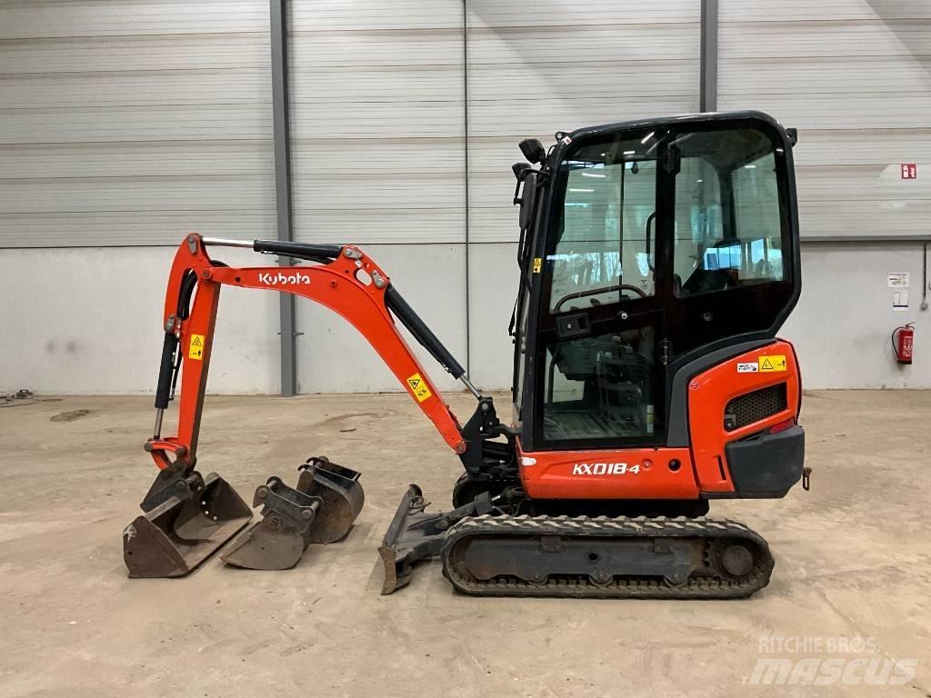 Kubota KX 018-4 Mini ekskavatörler, 7 tona dek