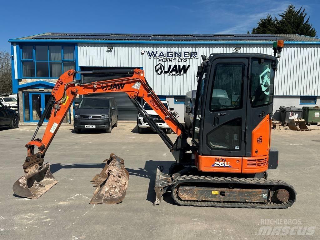 Hitachi ZX 26 U-6 Mini ekskavatörler, 7 tona dek
