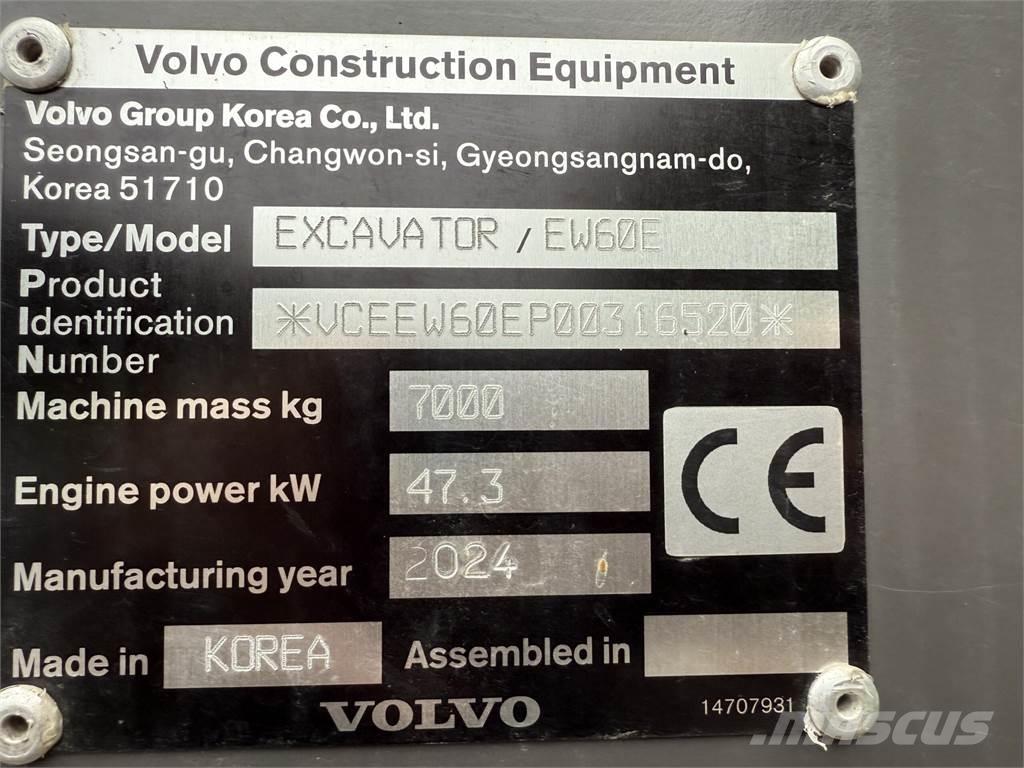 Volvo EW60 E Lastik tekerli ekskavatörler
