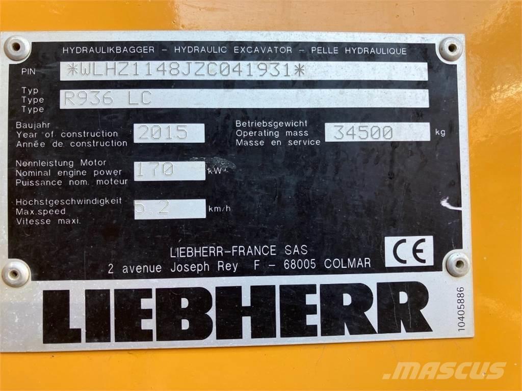 Liebherr R936 Paletli ekskavatörler