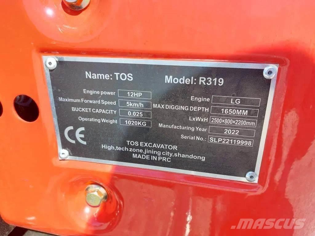 TOS R319 Mini ekskavatörler, 7 tona dek