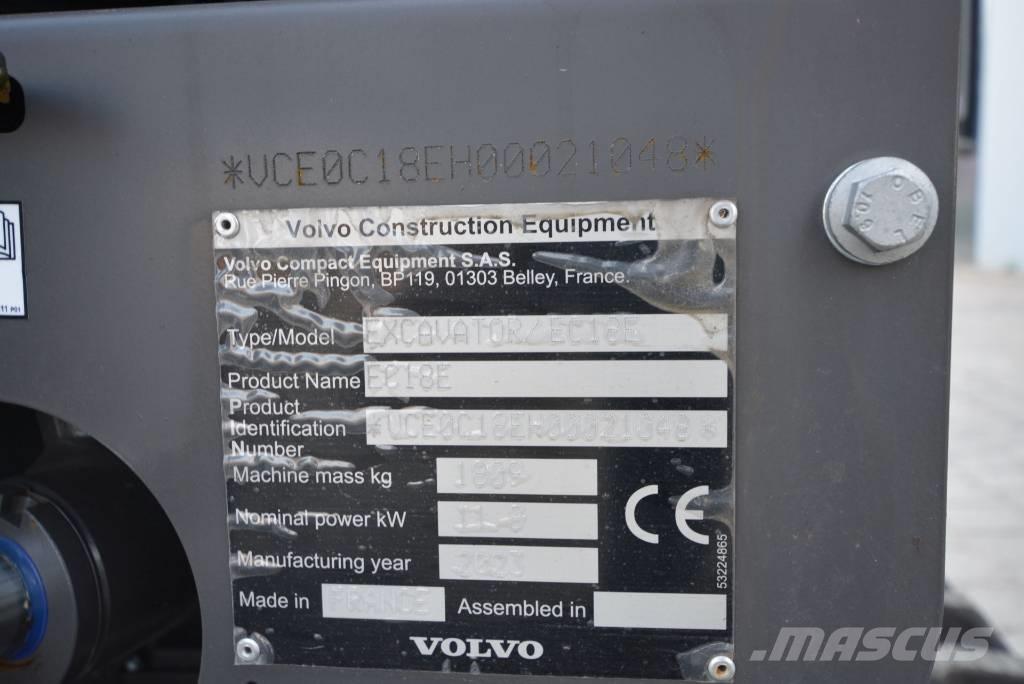 Volvo EC 18 E Mini ekskavatörler, 7 tona dek