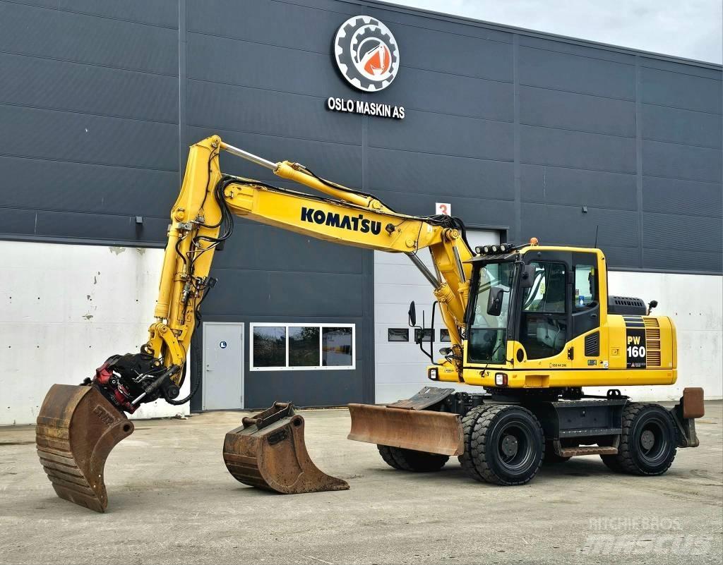 Komatsu pw 160 -8 Lastik tekerli ekskavatörler