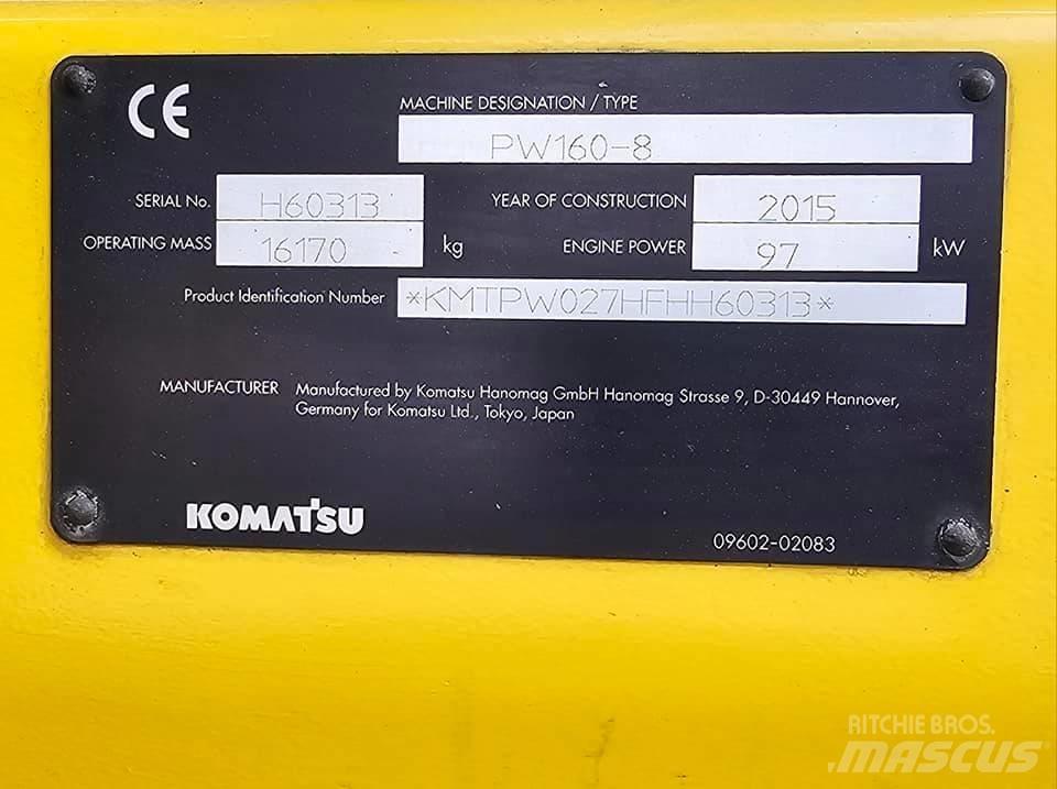 Komatsu pw 160 -8 Lastik tekerli ekskavatörler