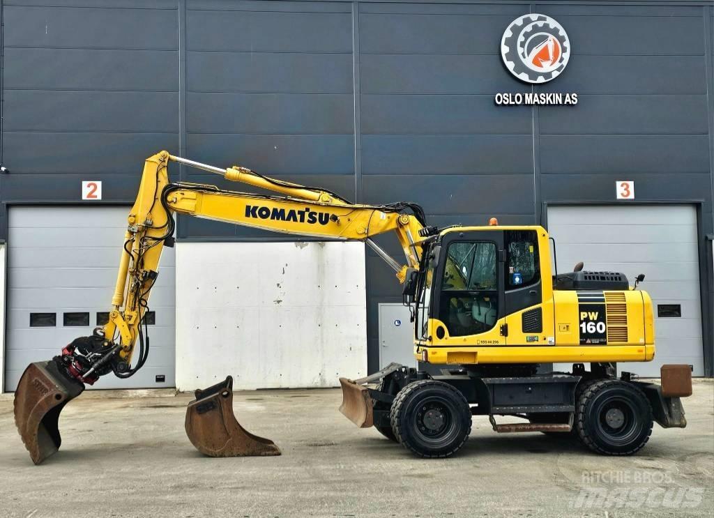 Komatsu pw 160 -8 Lastik tekerli ekskavatörler