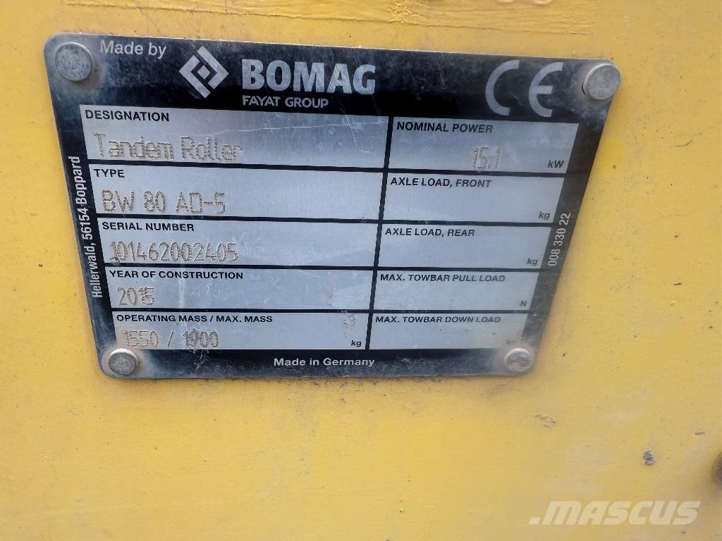 Bomag BW 80 AD-5 Çift tamburlu silindirler
