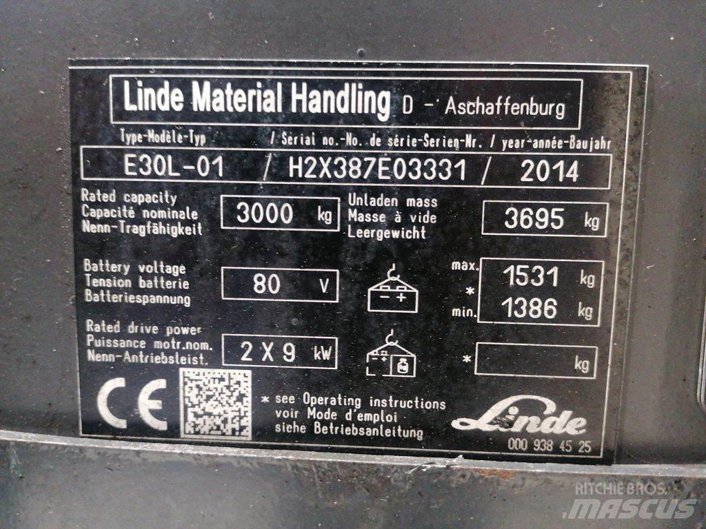 Linde E30L-01 Elektrikli forkliftler