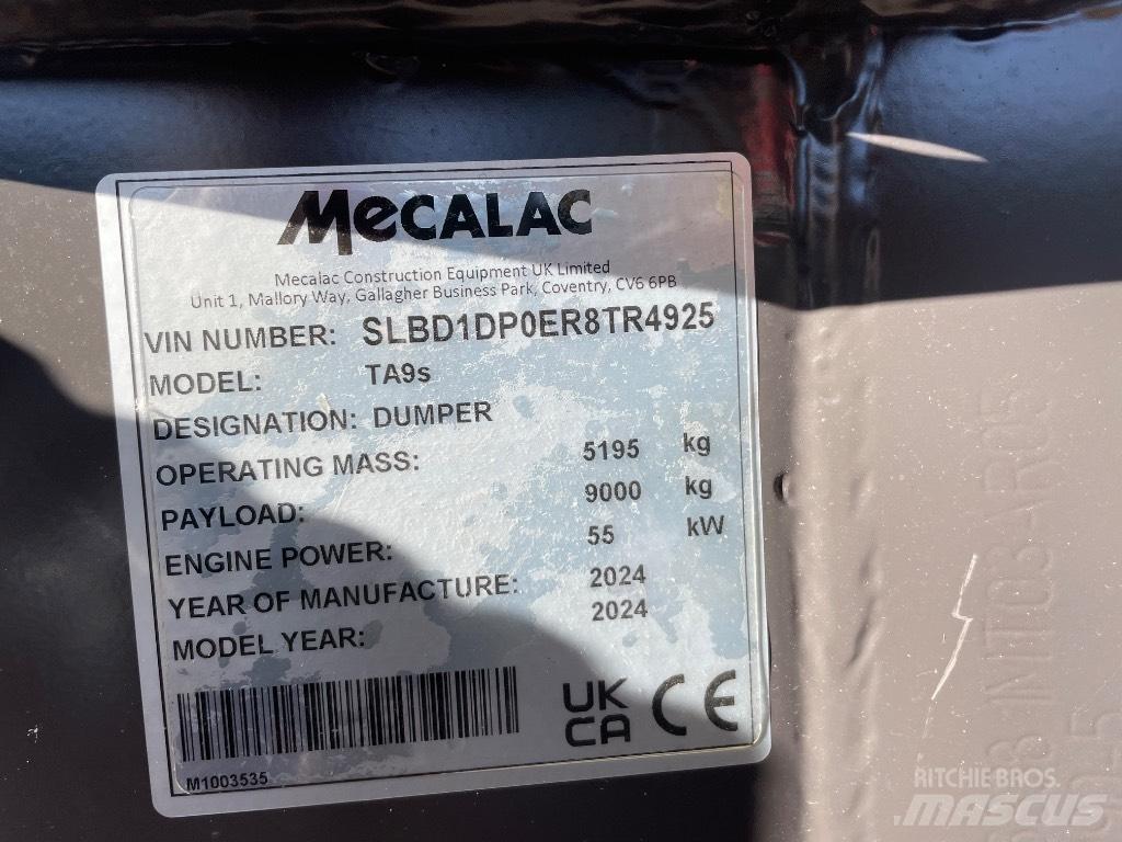 Mecalac TA 9 S Belden kirma kaya kamyonu
