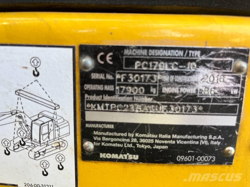 Komatsu PC 170 LC-10 Paletli ekskavatörler