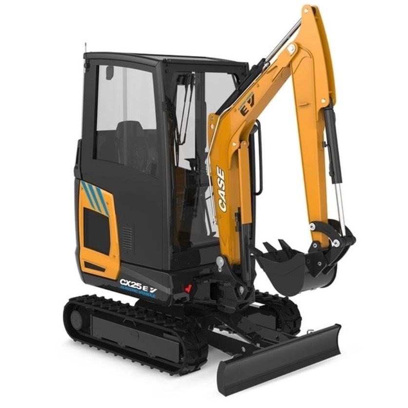 CASE CX 25 EV Mini ekskavatörler, 7 tona dek
