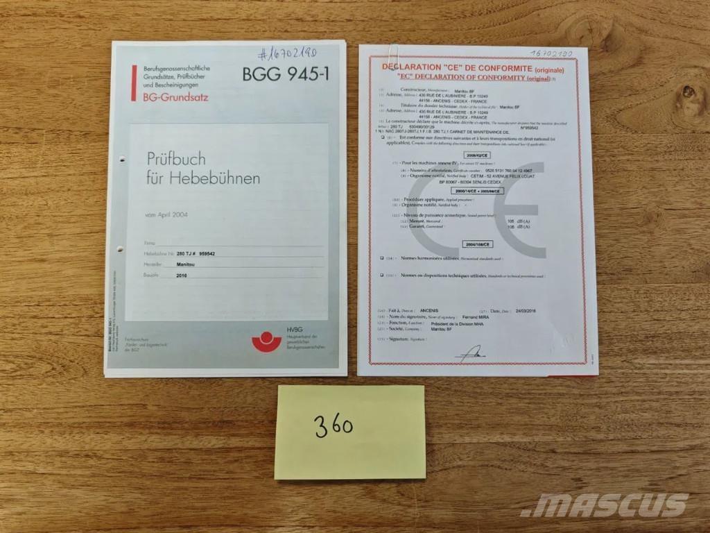 Manitou 280 TJ Teleskopik personel platformları