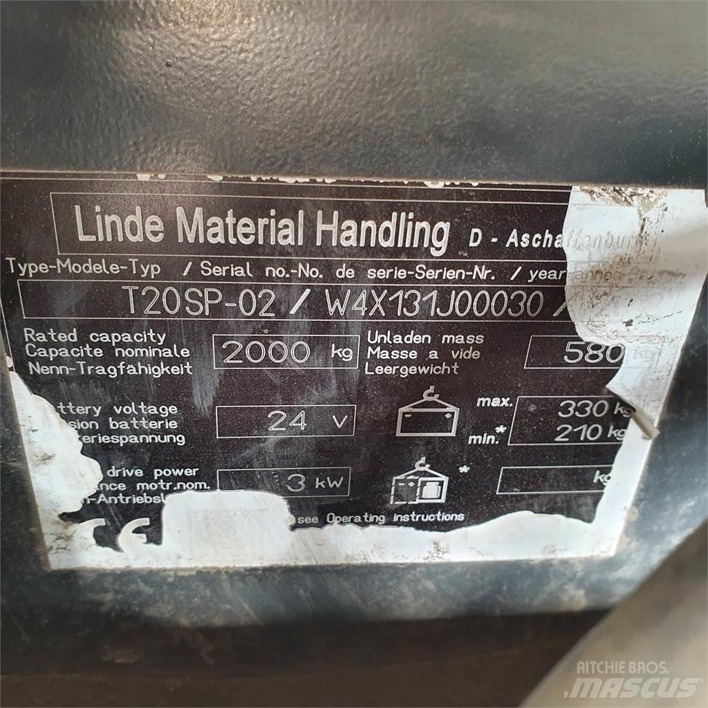 Linde T20SP kurz Düsük seviye kaldirici