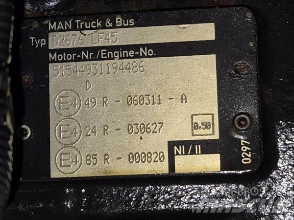 MAN D2676 LF45 Motorlar