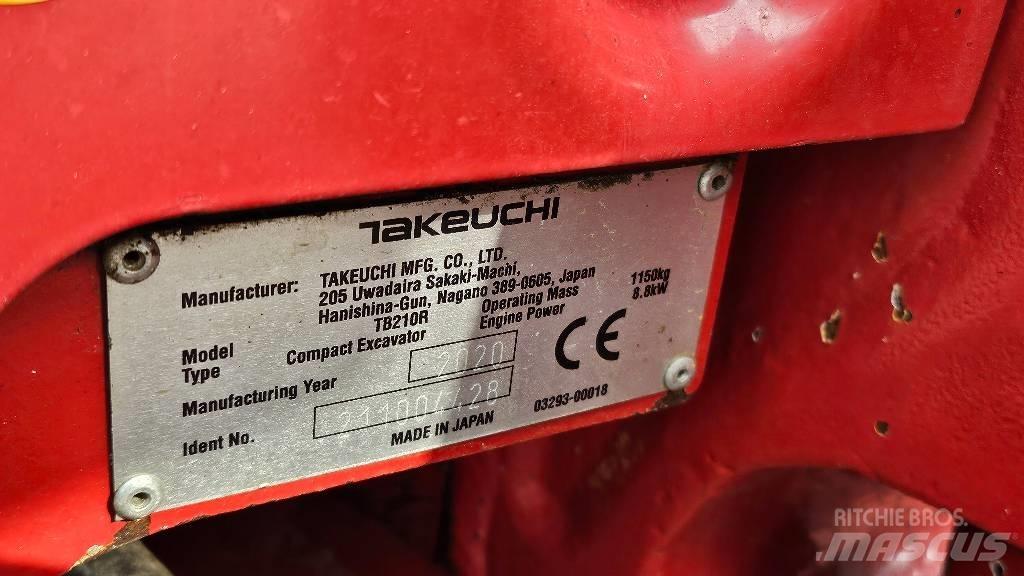 Takeuchi TB 210 R Mini ekskavatörler, 7 tona dek