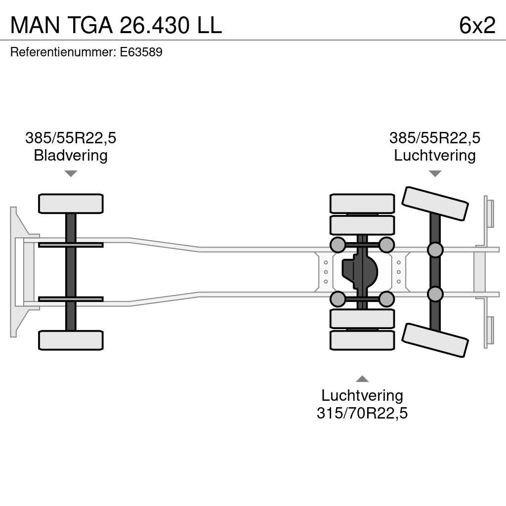 MAN TGA 26.430 LL Vinçli kamyonlar