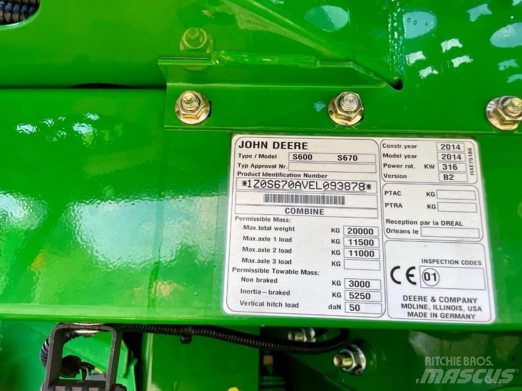 John Deere S 670 i Biçerdöverler