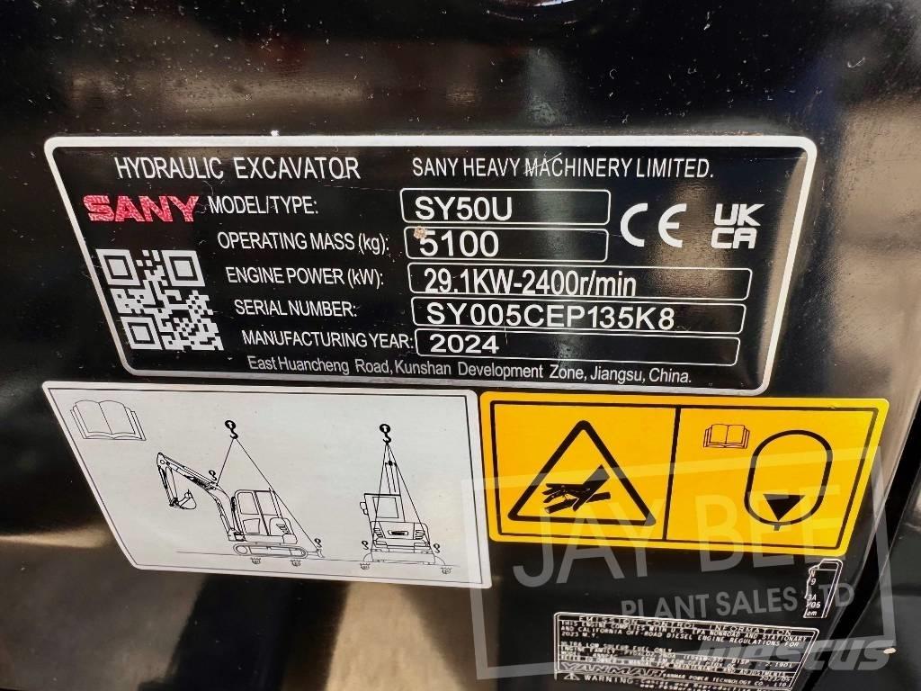 Sany SY 50 U Mini ekskavatörler, 7 tona dek