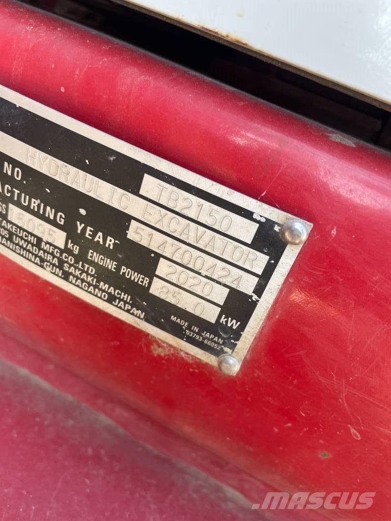 Takeuchi TB 2150 Paletli ekskavatörler
