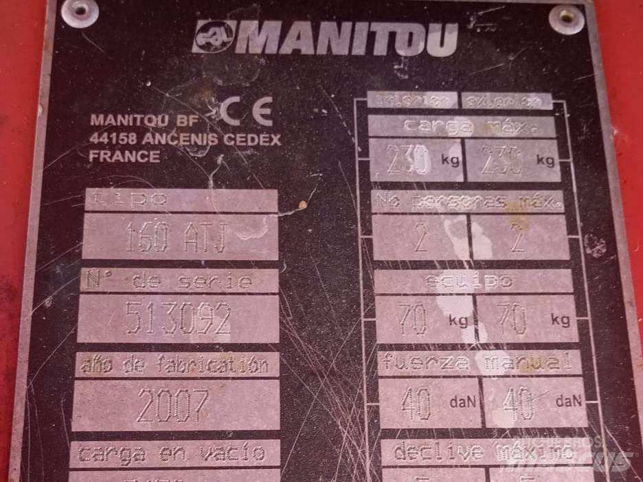 Manitou 160 ATJ Körüklü personel platformları
